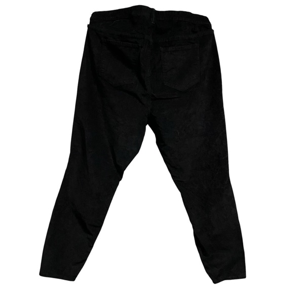 Black Corduroy High Rise Rockstar Super Skinny Pants Plus Size 22 - Picture 3 of 5
